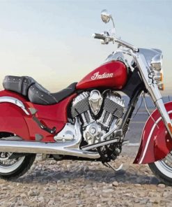 Aesthetic Red Indian Bike Paint By Number