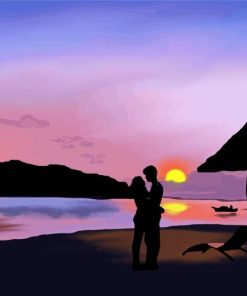 Aesthetic Sunset Couple Paint By Number