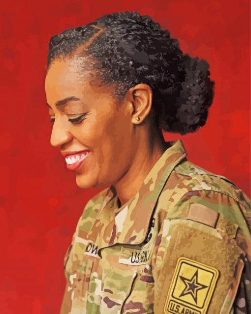 African Woman Military Paint By Number