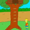 Bart Simpson Treehouse Paint By Number