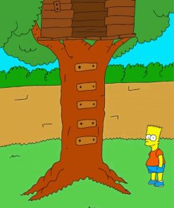 Bart Simpson Treehouse Paint By Number