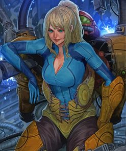 Beautiful Samus Aran Paint By Number