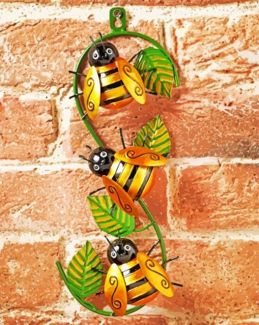 Bee Wall Metal Art Paint By Number