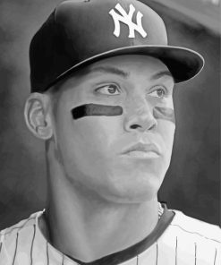 Black And White Aaron Judge Art Paint By Number