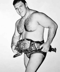 Black And White Bruno Sammartino Paint By Number