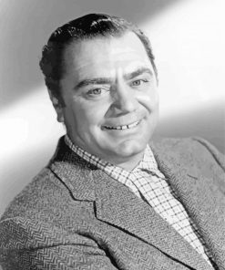 Black And White Ernest Borgnine Actor Paint By Number