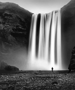 Black And White Iceland Landscapes Paint By Number