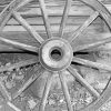 Black And White Old Wagon Wheel Paint By Number