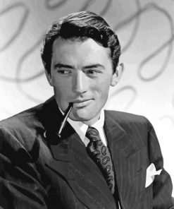 Black And White Classy Gregory Peck Paint By Number