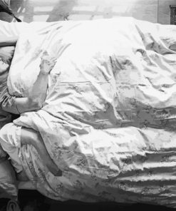 Black And White Old People In Bed Paint By Number