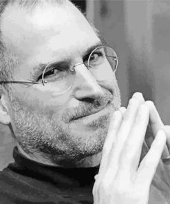 Black And White Steve Jobs Paint By Number