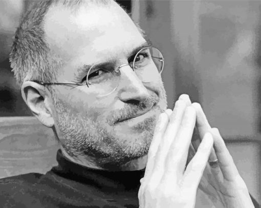 Black And White Steve Jobs Paint By Number