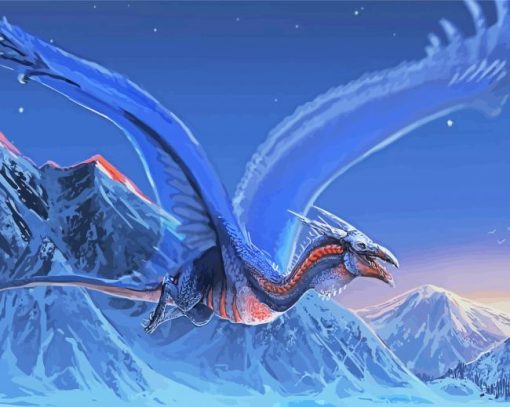 Blue Dragon Creature Paint By Number