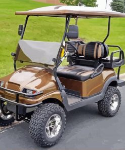 Brown Golf Car Paint By Number