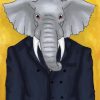 Classy Elephant In Suit Paint By Number