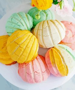 Colorful Pan Dulce Bread Paint By Number