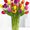 Colorful Tulip In Vase Paint By Number