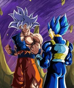 Cool Vegeta And Goku Paint By Number