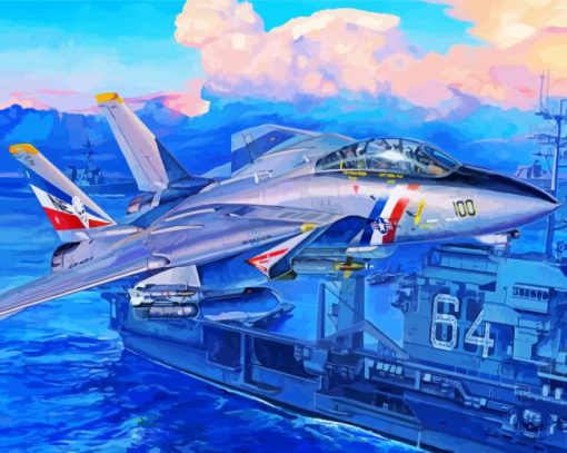 Cool F14 Plane Paint By Number