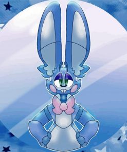 Cute Blue Bunny Paint By Number