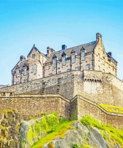 Edinburgh Castle Building Paint By Number