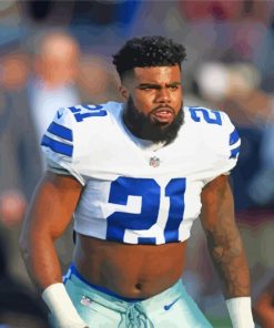 Ezekiel Elliott Footballer Paint By Number