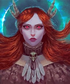 Fantasy Woman With Red Hair Paint By Number