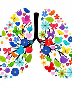 Floral Lungs Paint By Number