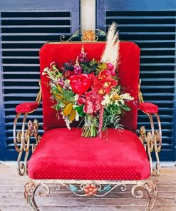 Flowers On The Chair Paint By Number