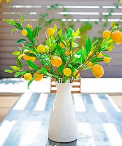 Fresh Lemons In Vase Paint By Number