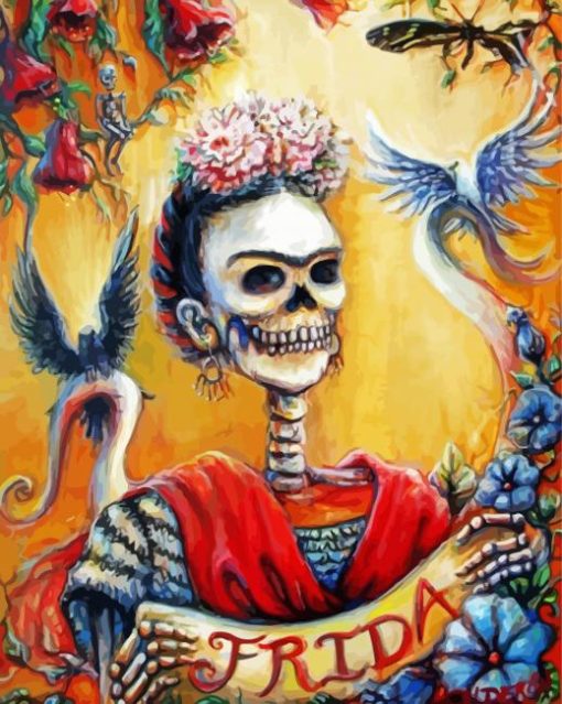 Frida Kahlo Skeleton Paint By Number