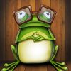 Green Frog Wearing Glasses Paint By Number