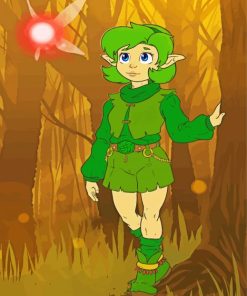 Green Saria Legend Of Zelda Paint By Number