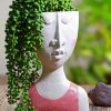 Green Plant In Pot Head Paint By Number