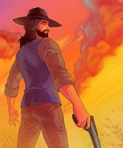 Hell On Wheels Character Art Paint By Number