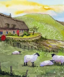 Irish Landscape With Sheep Paint By Number