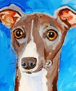 Italian Greyhound Head Paint By Number