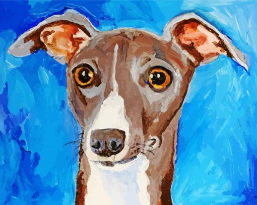 Italian Greyhound Head Paint By Number