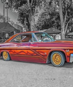 Monochrome Lowrider Paint By Number