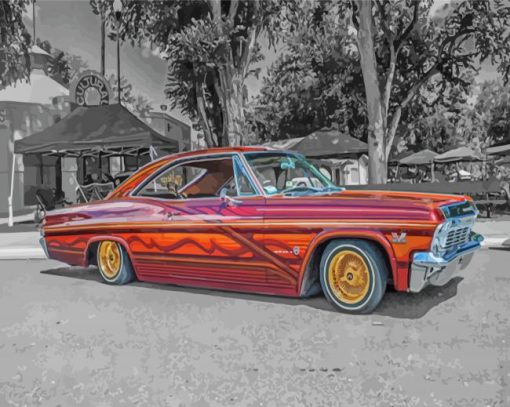 Monochrome Lowrider Paint By Number