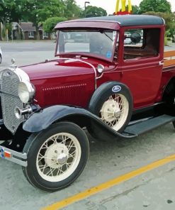 Red Ford Model A Paint By Number