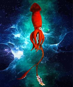 Red Sea Squid Paint By Number