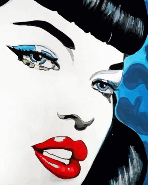 Sad Bettie Page Art Paint By Number