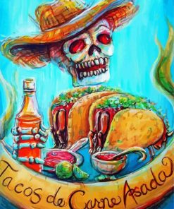 Tacos Skull Paint By Number