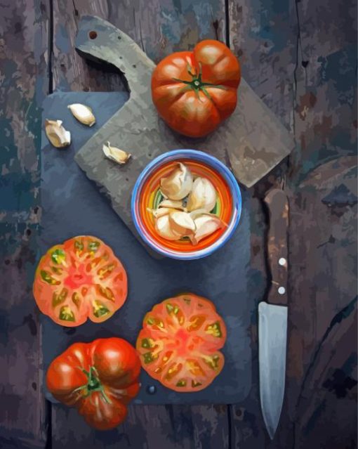 Tomatoes With Garlic Paint By Number