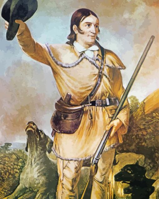 Vintage Davy Crockett Art Paint By Number