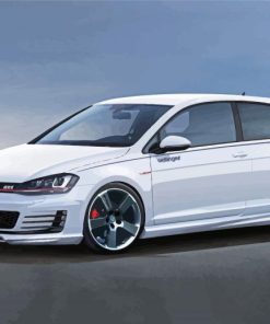 White Vw Golf Car Paint By Number