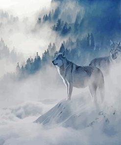 Wolf Foggy Paint By Number