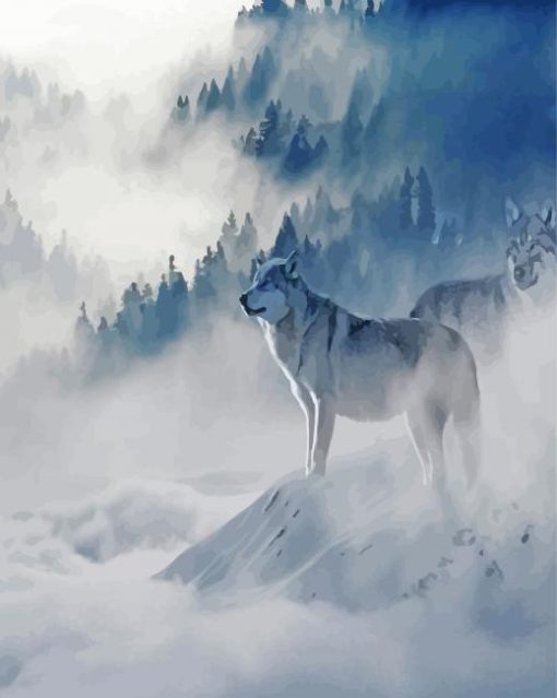 Wolf Foggy Paint By Number