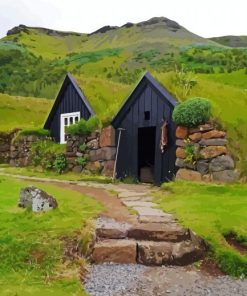 Aesthetic Iceland Farmhouse Paint By Number